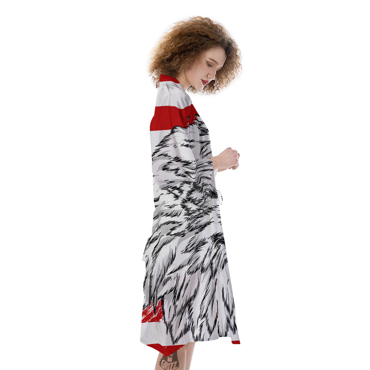 American Flag Eagle Print Kimono-grizzshop