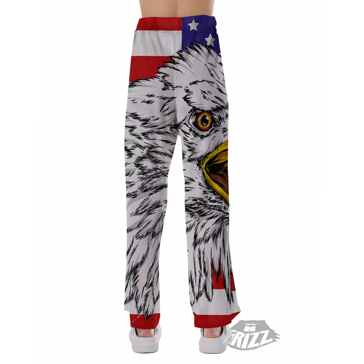 American Flag Eagle Print Pajama Pants-grizzshop