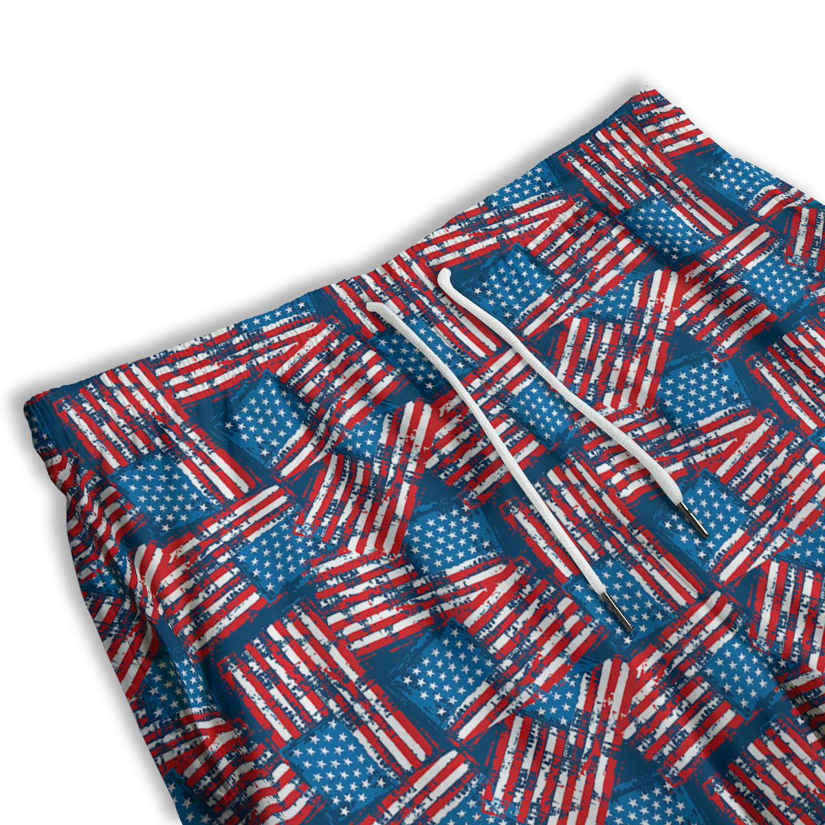 American Native Tribal Chevron Print Men's Athletic Shorts