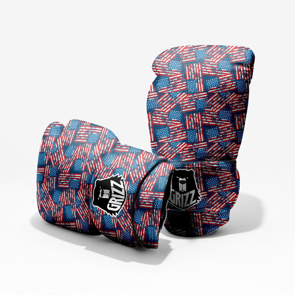 American Flag Grunge Print Pattern Pro Boxing Glove