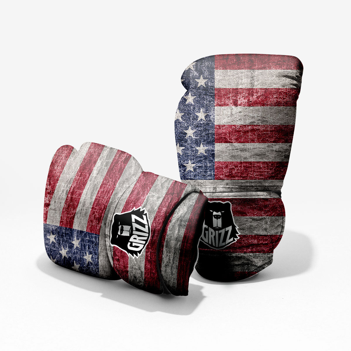 American Flag Grunge Print Pro Boxing Glove