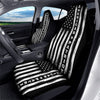 American Flag Grunge White And Black Print Car Seat Covers-grizzshop