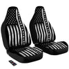 American Flag Grunge White And Black Print Car Seat Covers-grizzshop