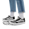 American Flag Grunge White And Black Print Skate Shoes-grizzshop