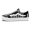 American Flag Grunge White And Black Print Skate Shoes-grizzshop