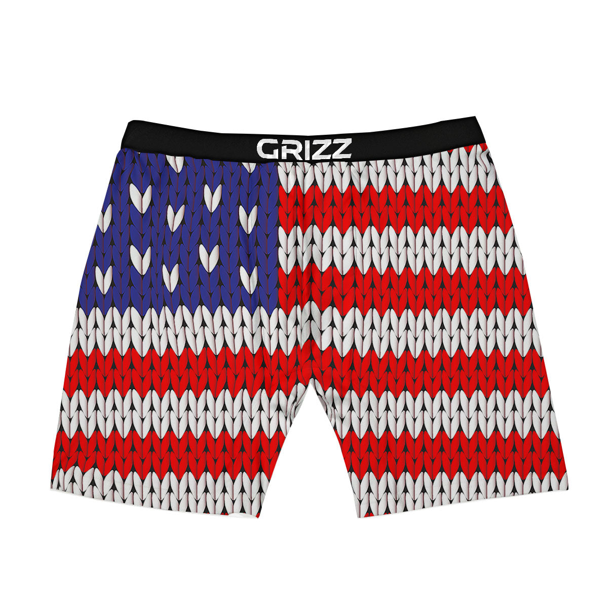 American Flag Knitted Print Boxer Briefs-grizzshop