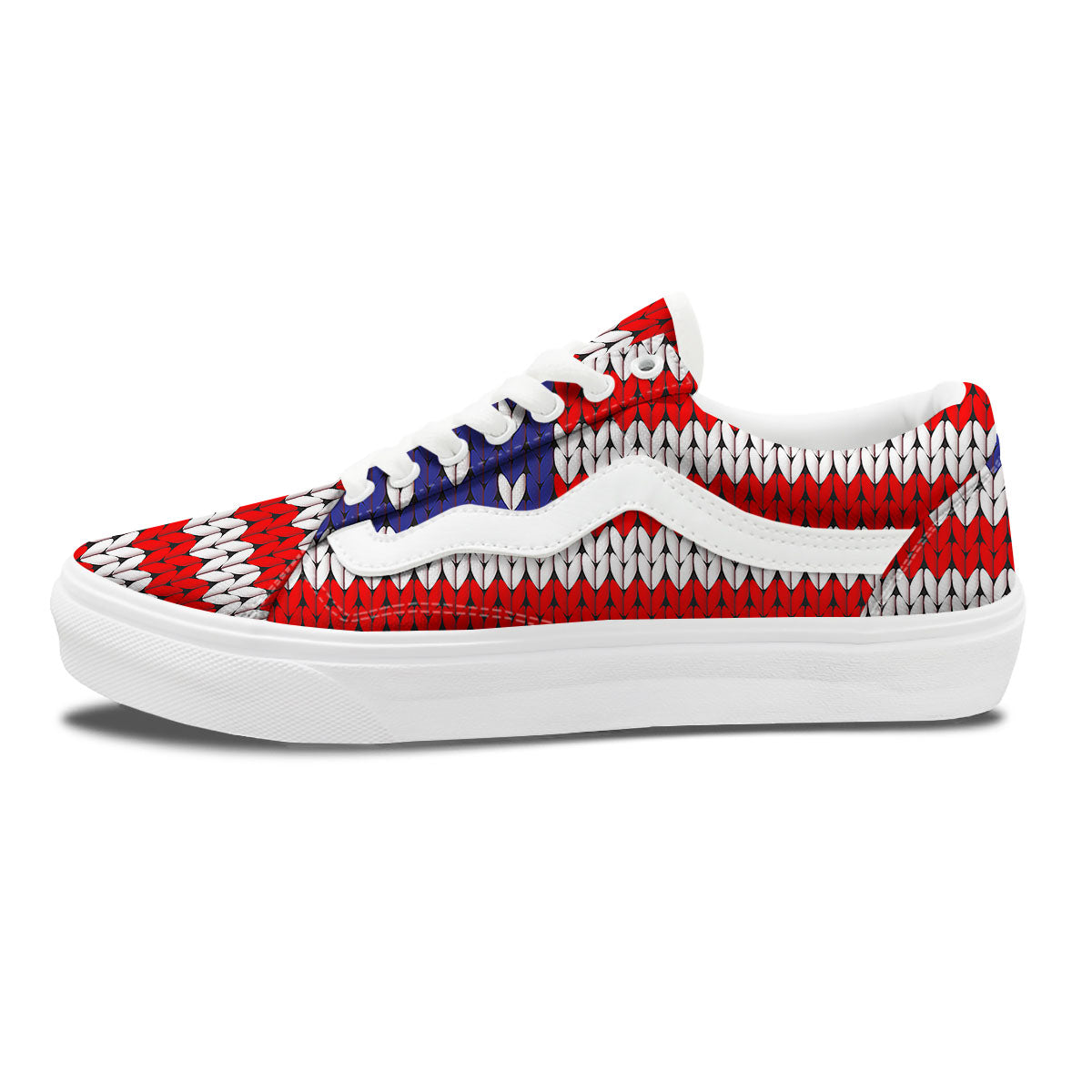 American Flag Knitted Print Skate Shoes-grizzshop