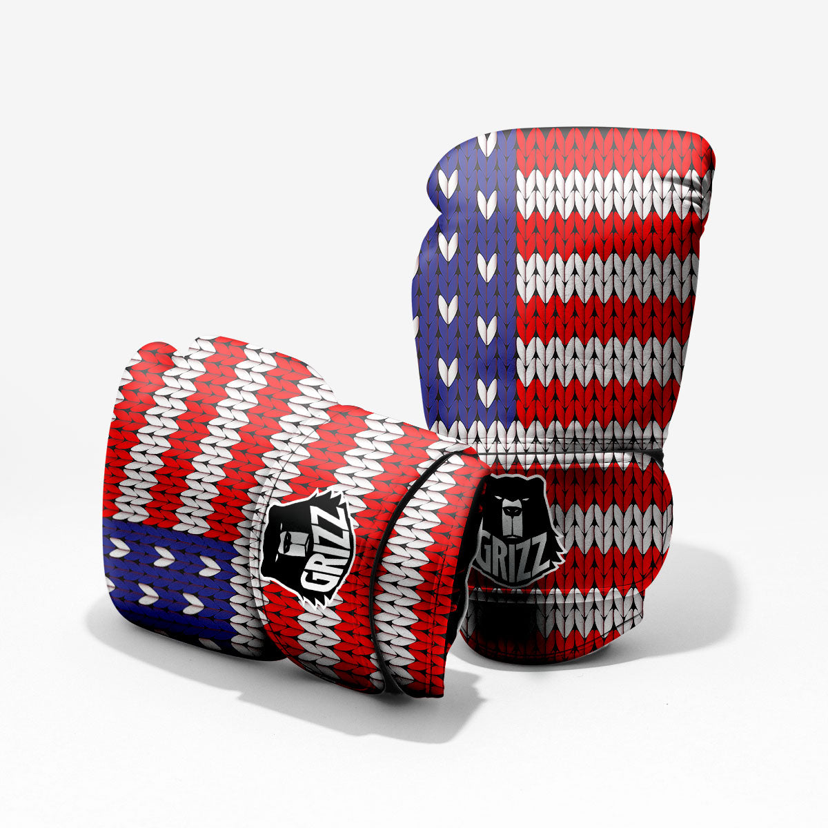 American Flag Knitted Print Pro Boxing Glove