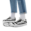 American Flag Monochrome Grunge Print Skate Shoes-grizzshop