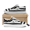 American Flag Monochrome Grunge Print Skate Shoes-grizzshop