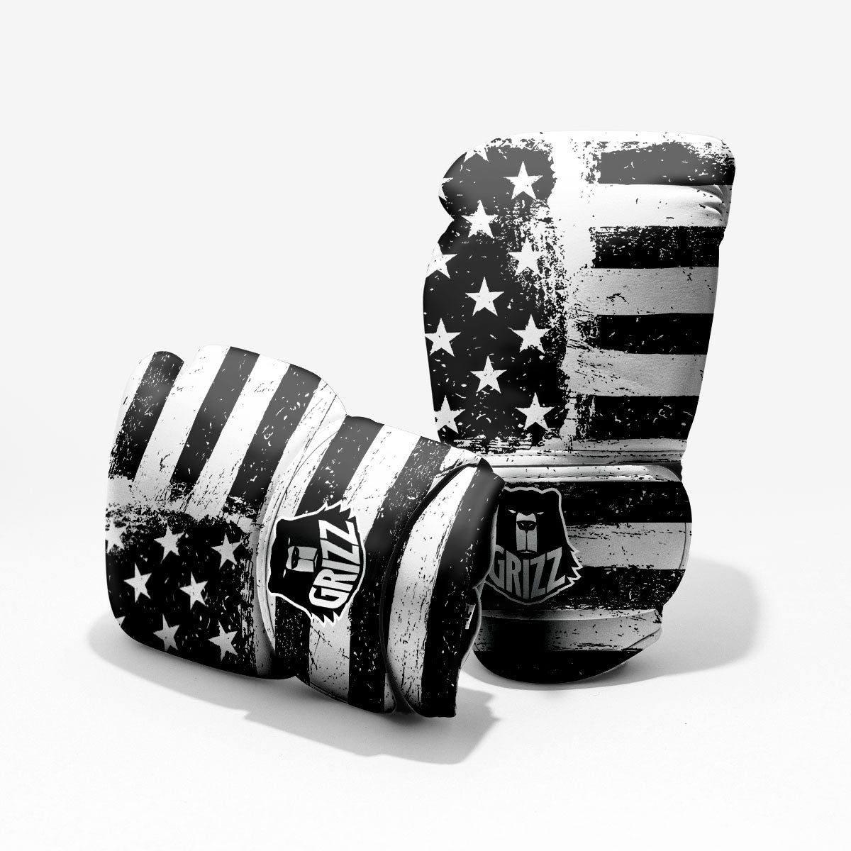 American Flag Monochrome Grunge Print Pro Boxing Glove