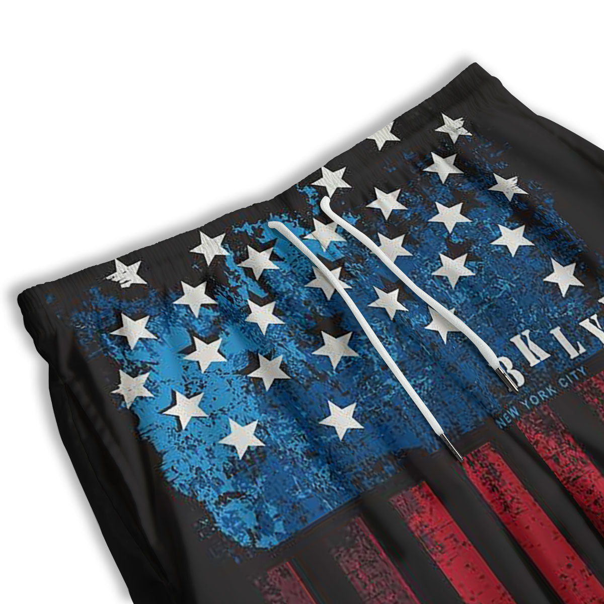 American Flag Vintage Print Men's Athletic Shorts