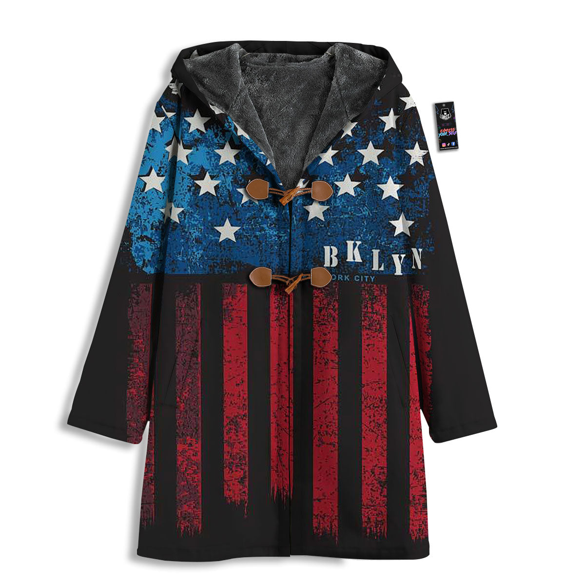 American Flag Vintage Print Men's Windbreaker Jacket-grizzshop