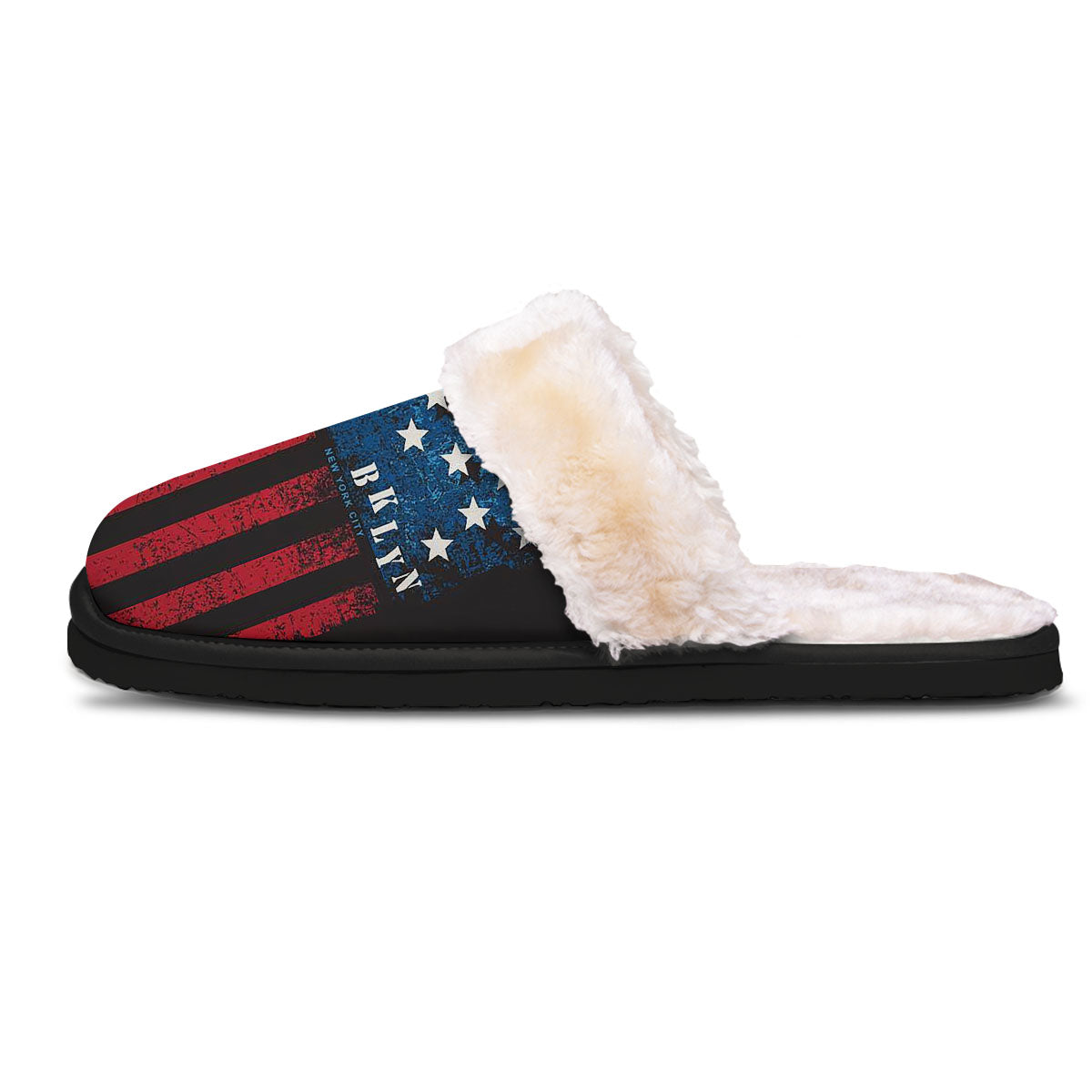 American Flag Vintage Print Slippers-grizzshop