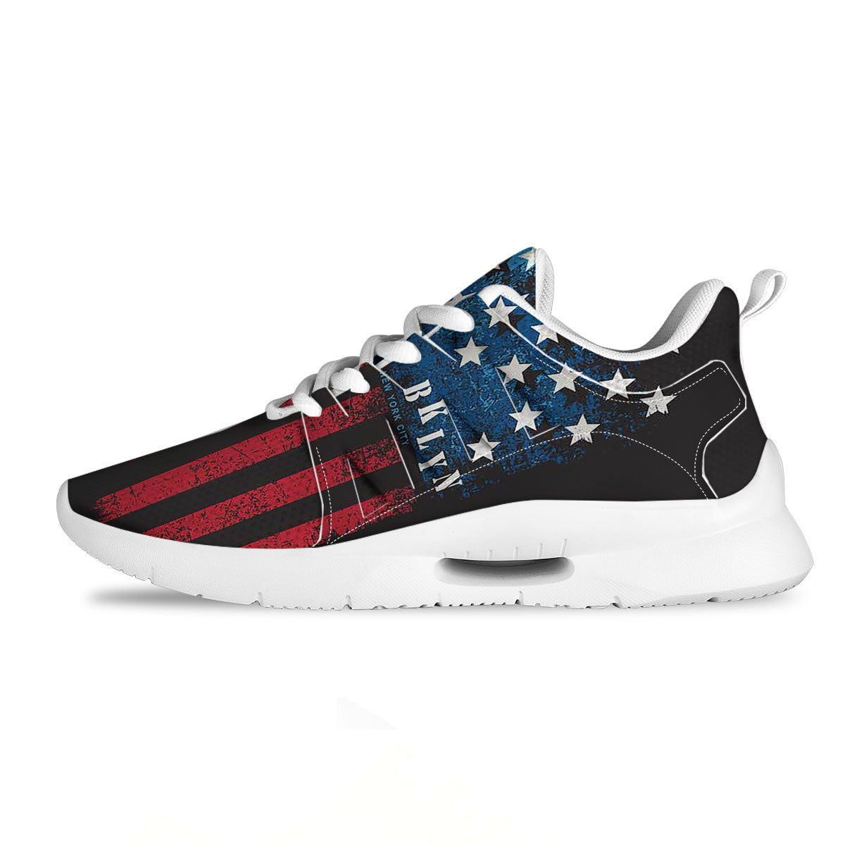 American Flag Vintage Print Tennis Shoes-grizzshop