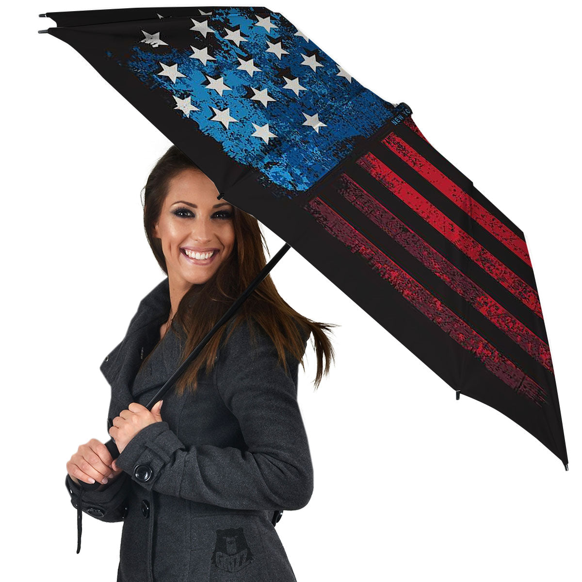 American Flag Vintage Print Umbrella-grizzshop