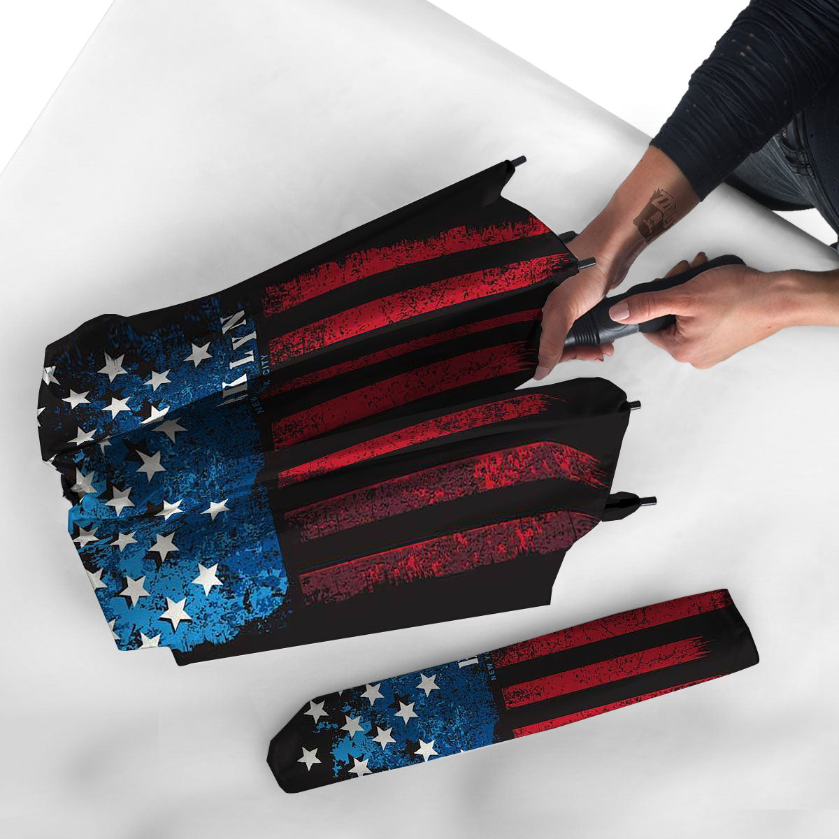 American Flag Vintage Print Umbrella-grizzshop