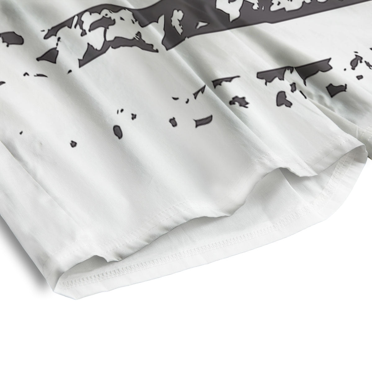 American Flag White And Black Print Men's Athletic Shorts