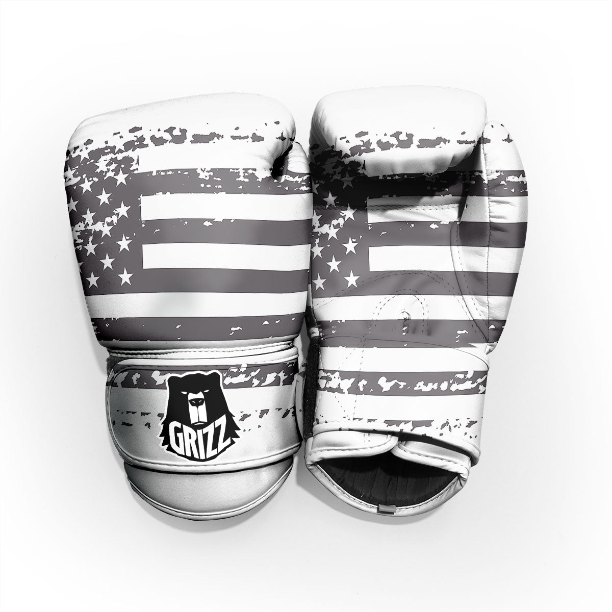American Flag White And Black Print Pro Boxing Glove