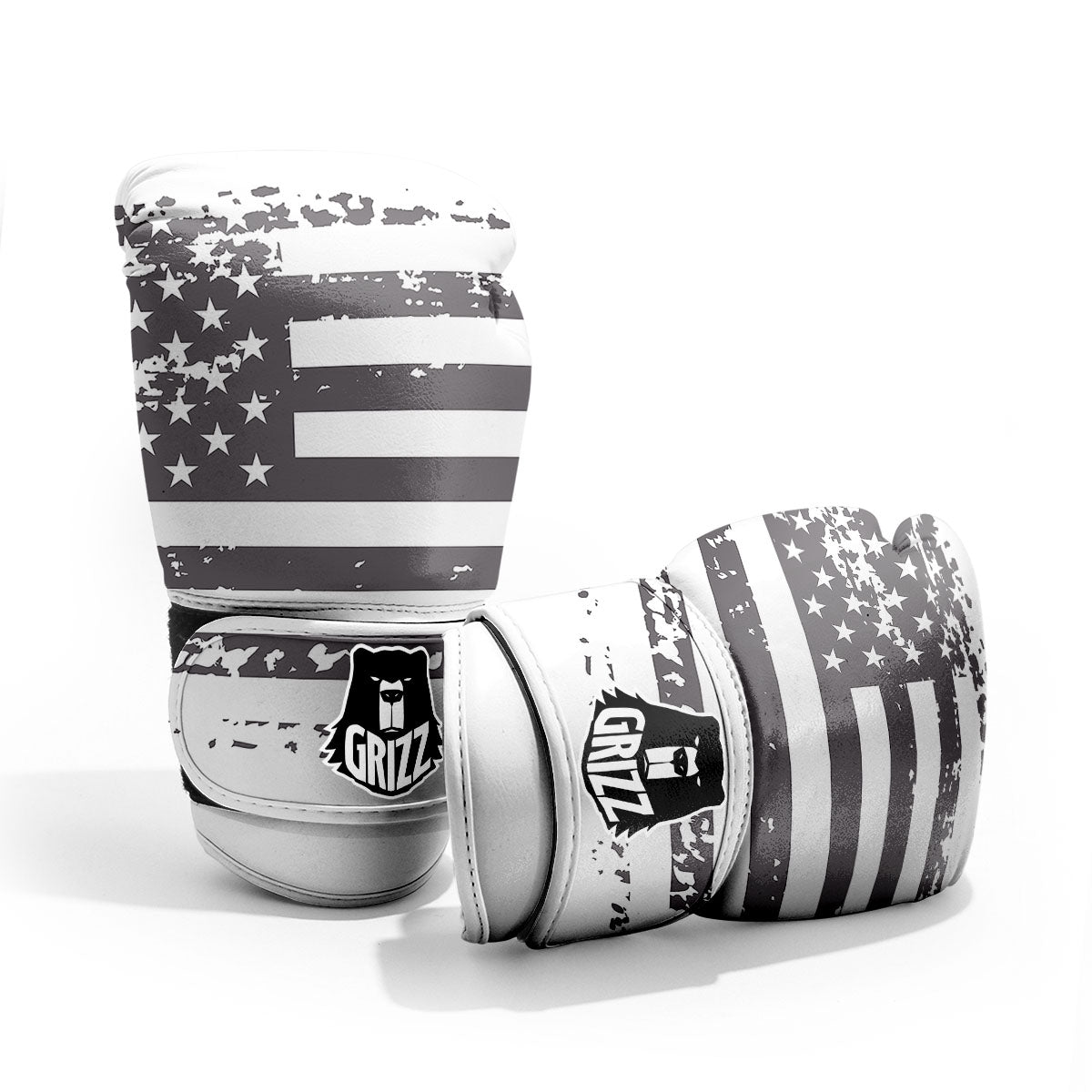 American Flag White And Black Print Pro Boxing Glove
