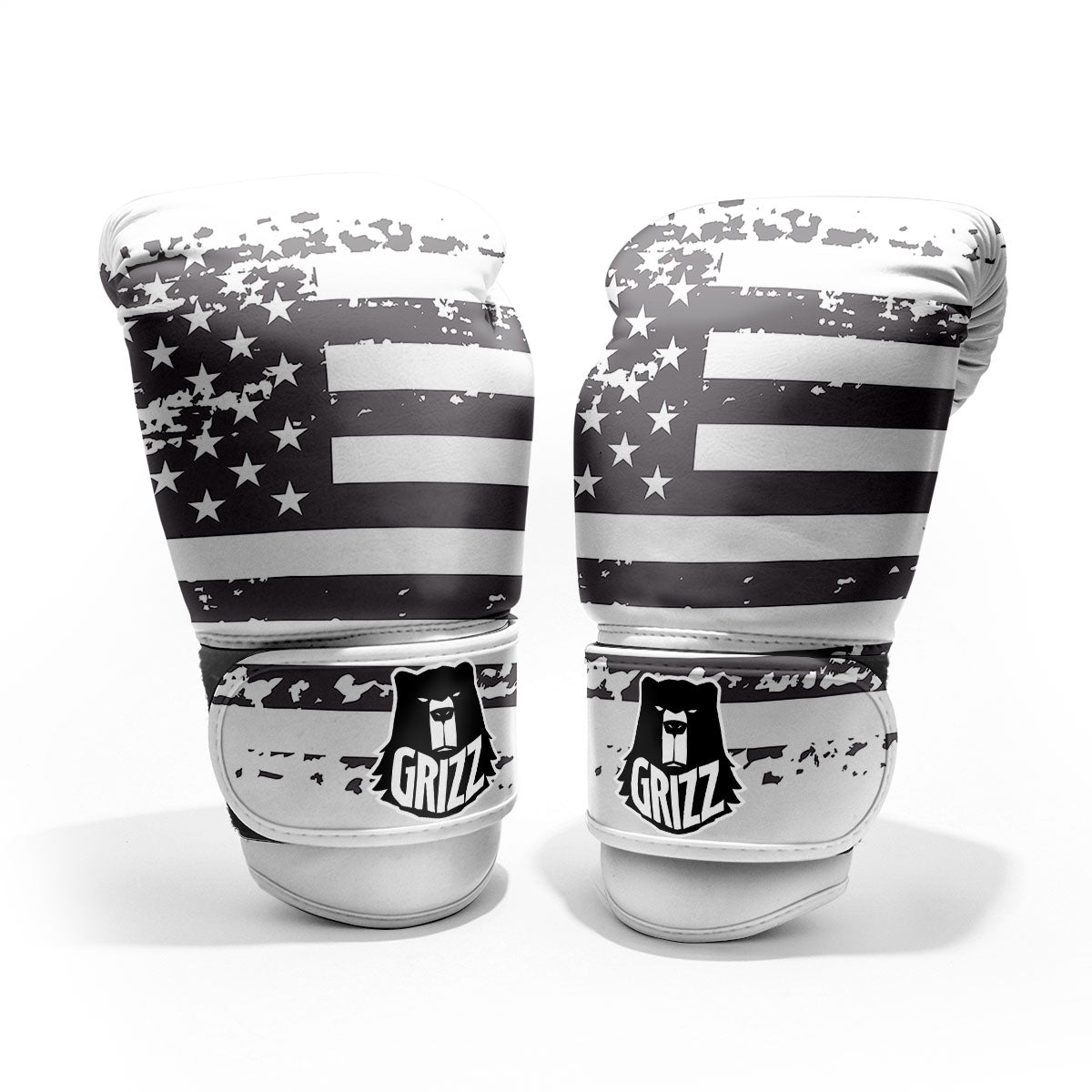American Flag White And Black Print Pro Boxing Glove
