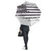 American Flag White And Black Print Umbrella-grizzshop