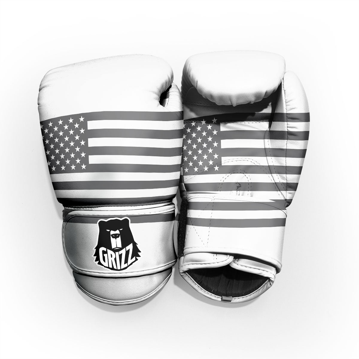 American Flag White And Grey Print Pro Boxing Glove