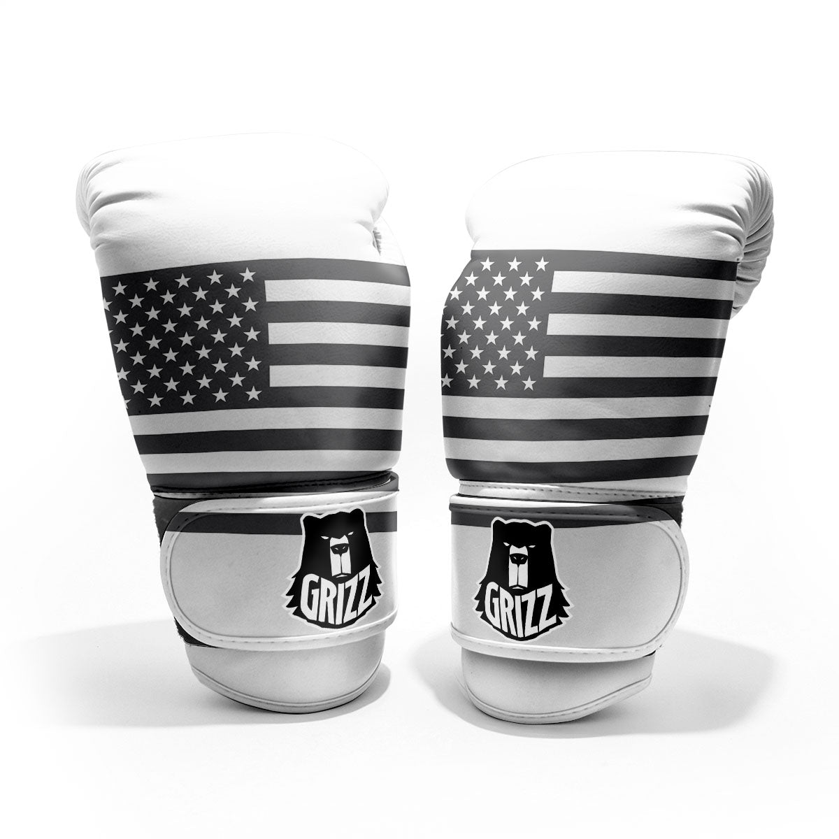 American Flag White And Grey Print Pro Boxing Glove