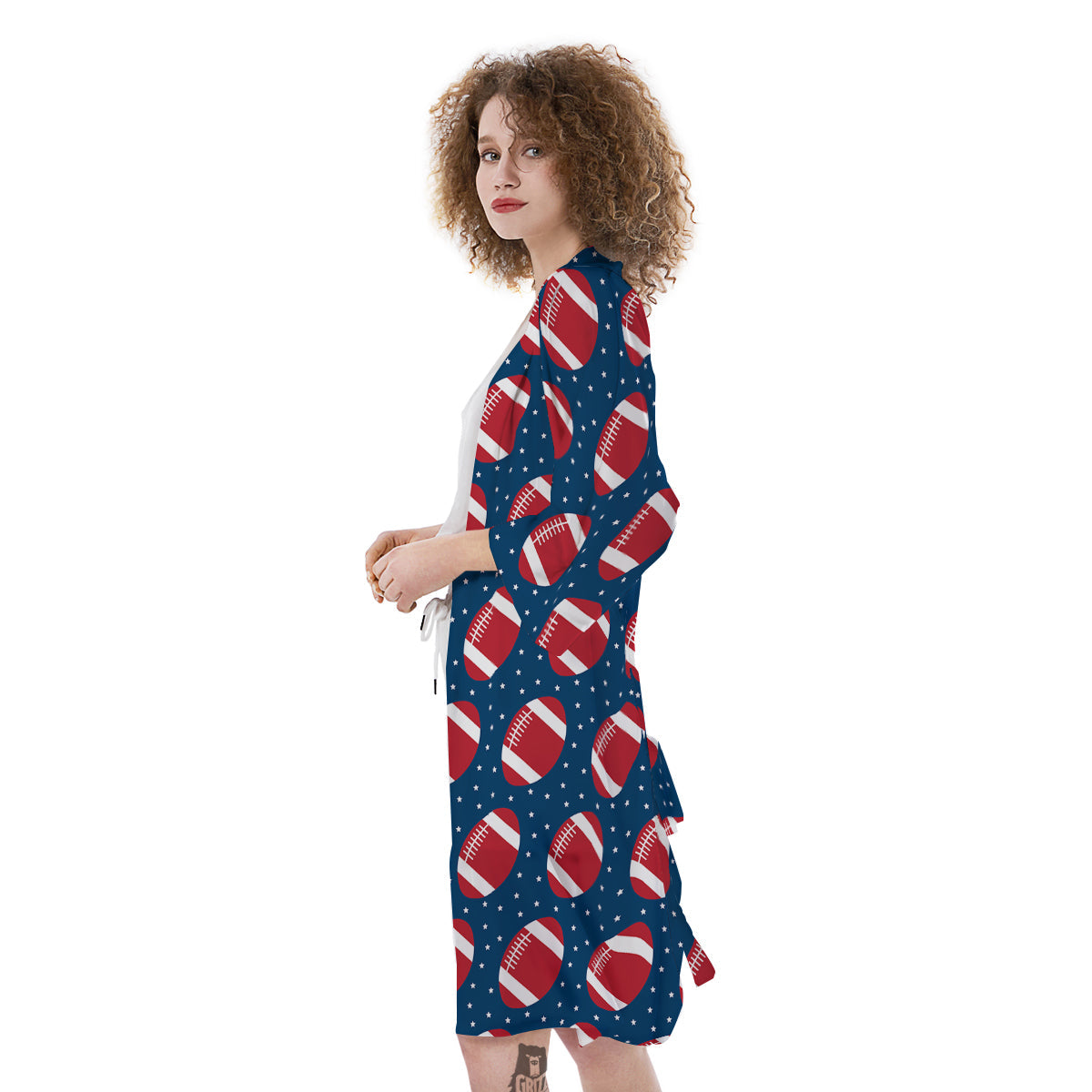 American Football Ball Print Pattern Kimono-grizzshop
