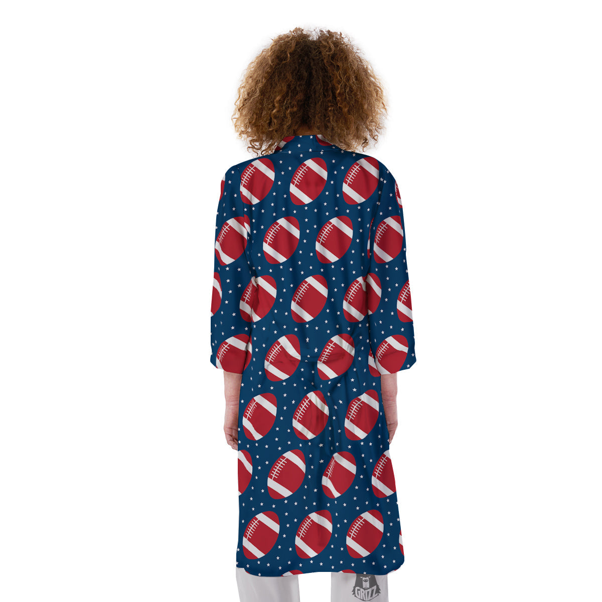 American Football Ball Print Pattern Kimono-grizzshop