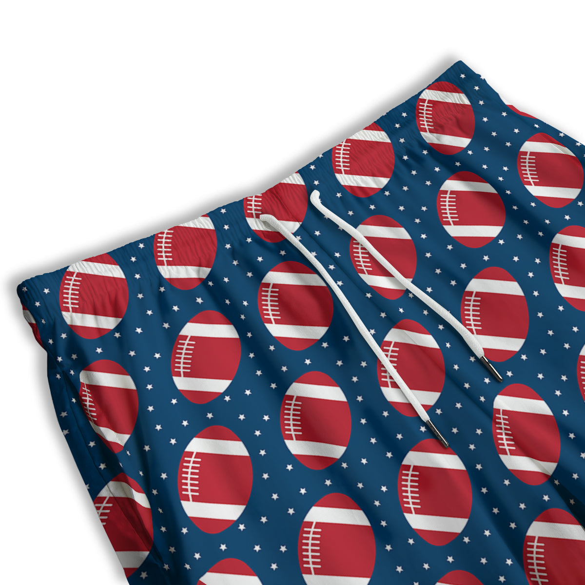 American Football Ball Print Pattern Men's Athletic Shorts