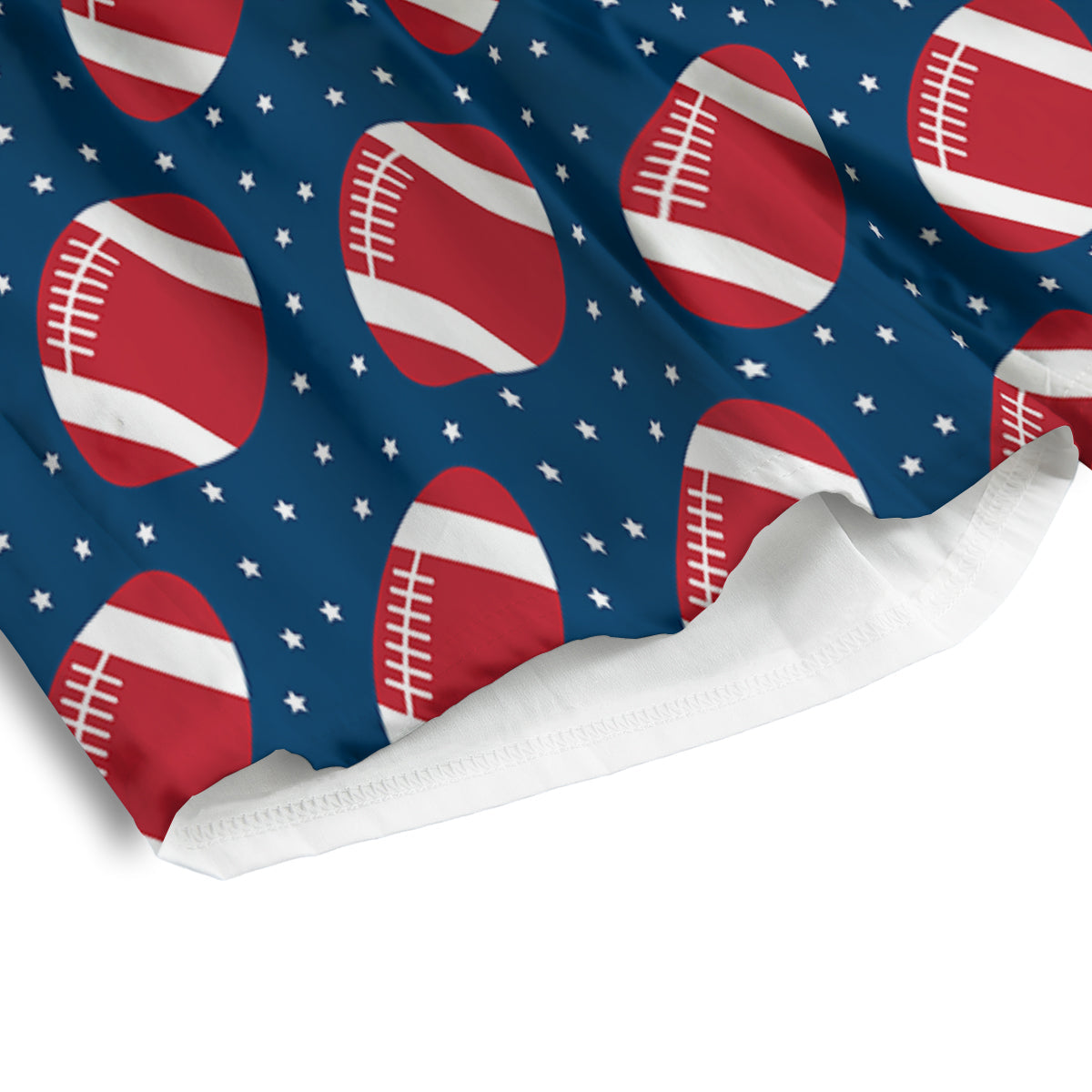 American Football Ball Print Pattern Men's Athletic Shorts
