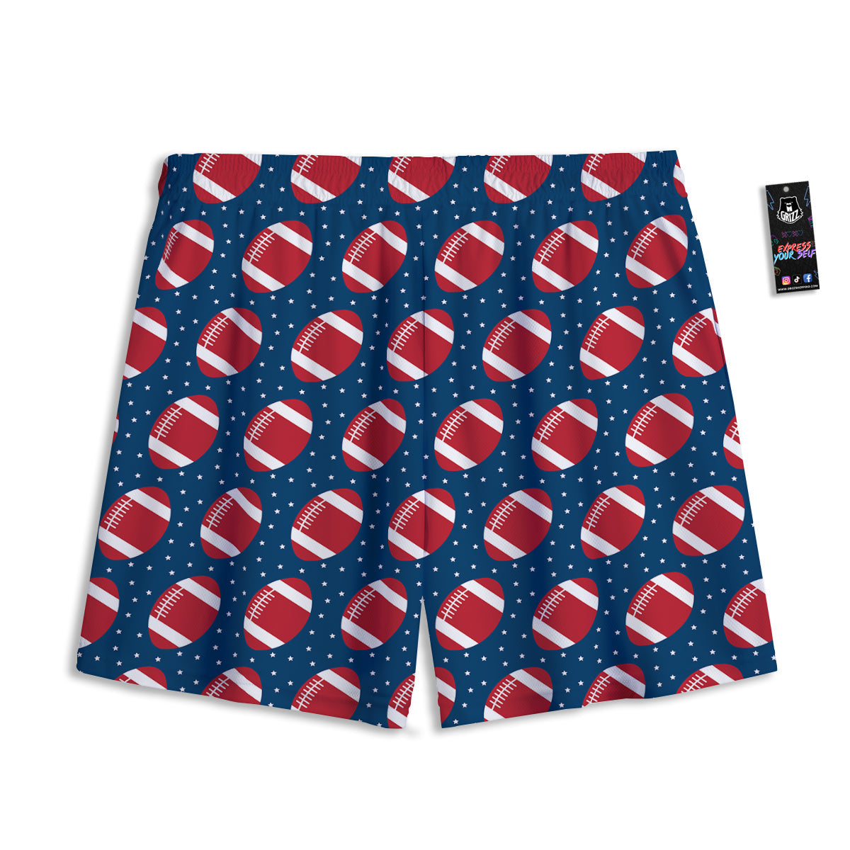 Astronaut Skull Digital Glitch Print Mesh Shorts