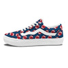 American Football Ball Print Pattern Skate Shoes-grizzshop