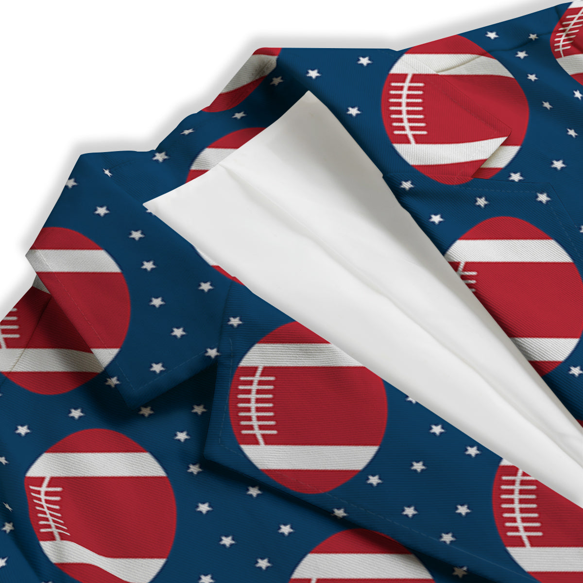 American Football Ball Print Pattern Women's Blazer-grizzshop