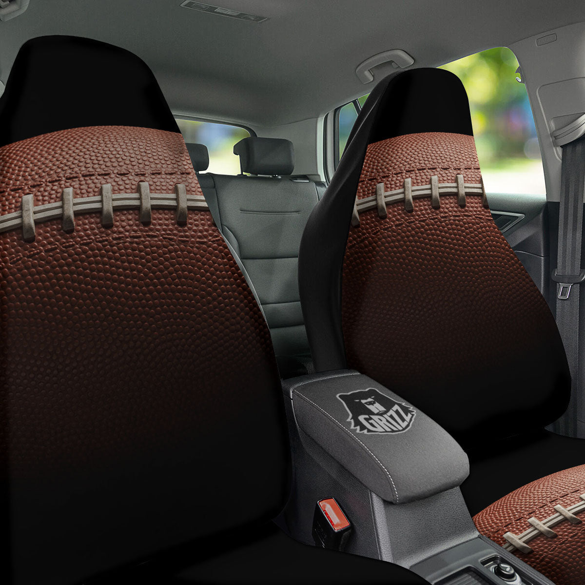American Football Print Ball Car Seat Covers-grizzshop