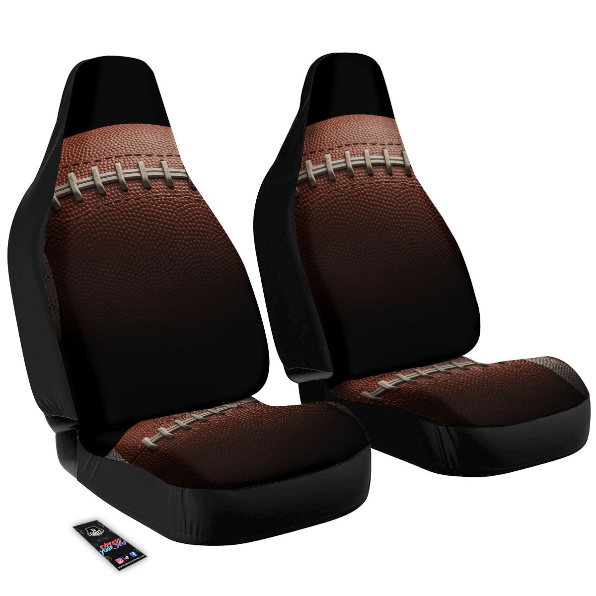 American Football Print Ball Car Seat Covers-grizzshop