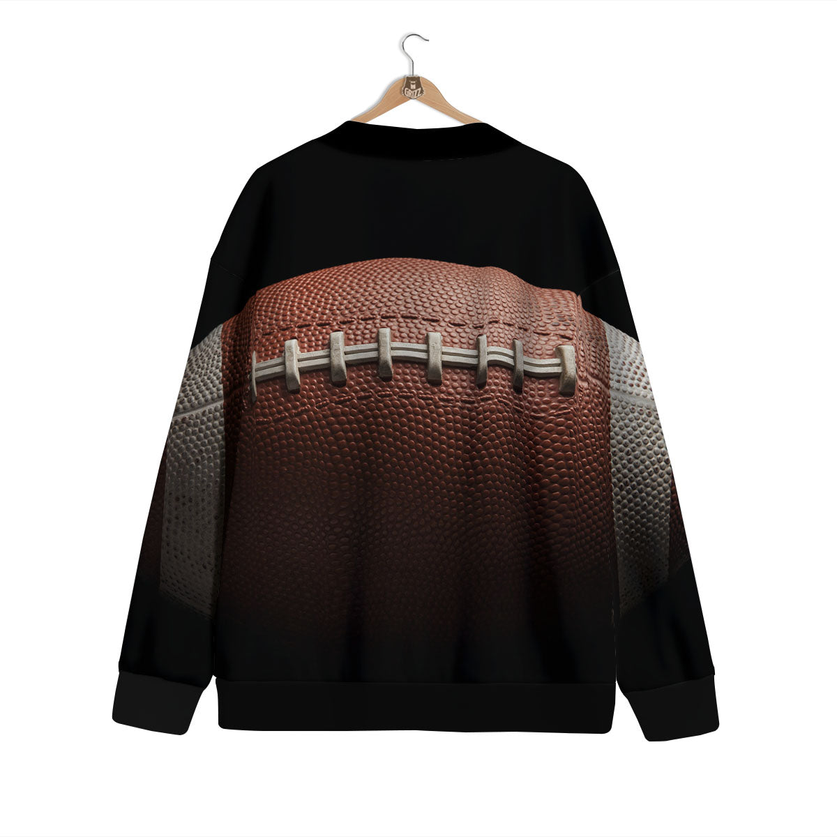 American Football Print Ball Cardigan-grizzshop