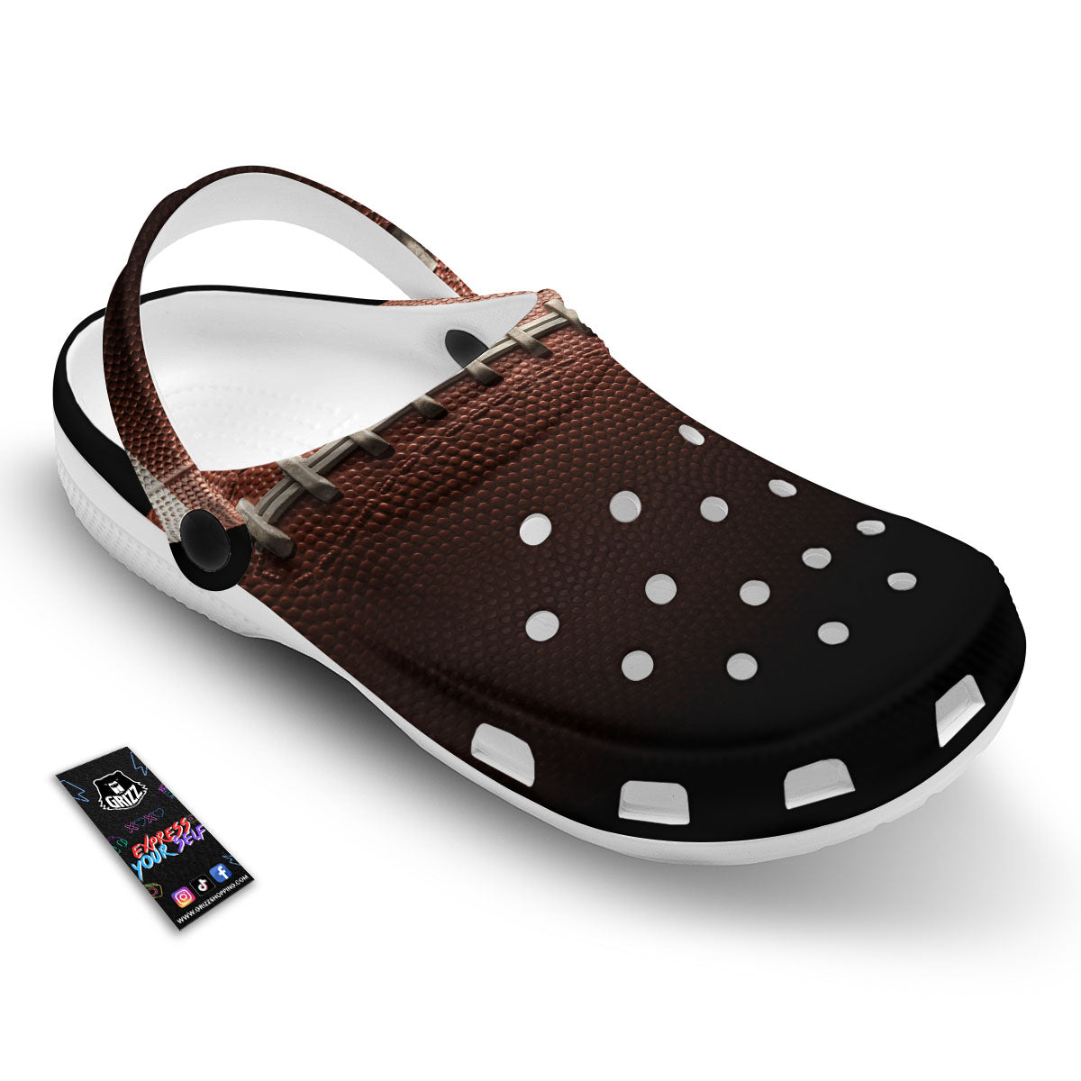 American Football Print Ball Clog-grizzshop