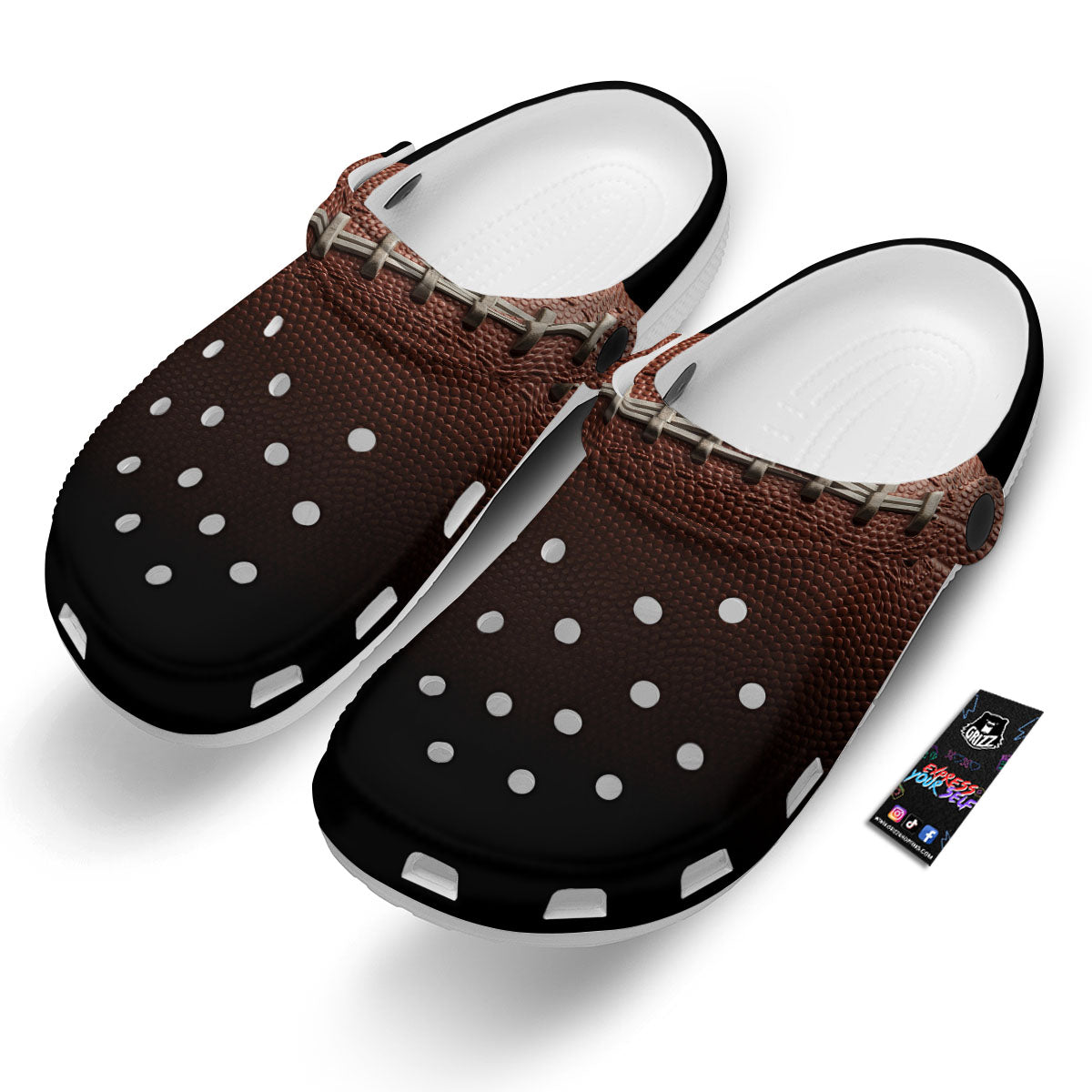American Football Print Ball Clog-grizzshop