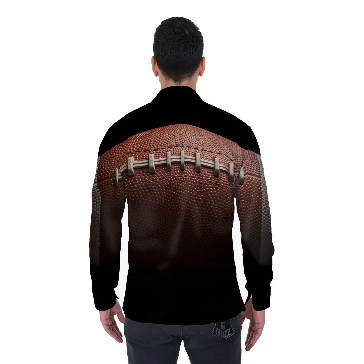 American Football Print Ball Men's Long Sleeve Shirts-grizzshop