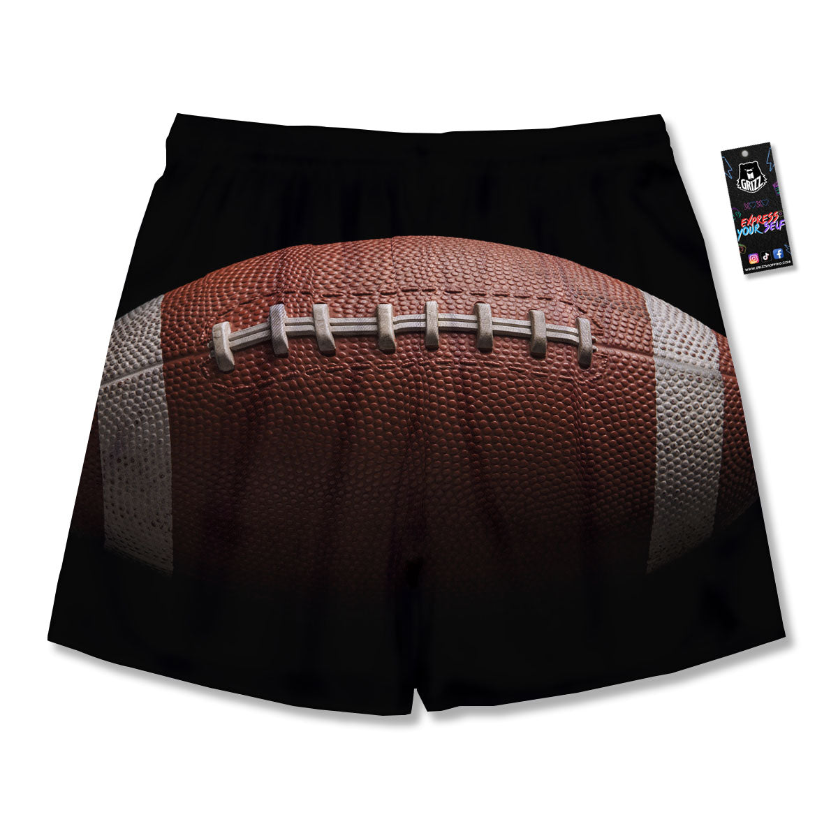 American Football Print Ball Men's Running Shorts-grizzshop