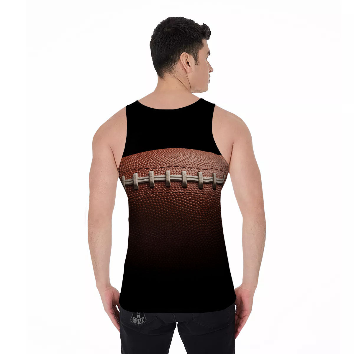American Football Print Ball Men's Tank Top-grizzshop