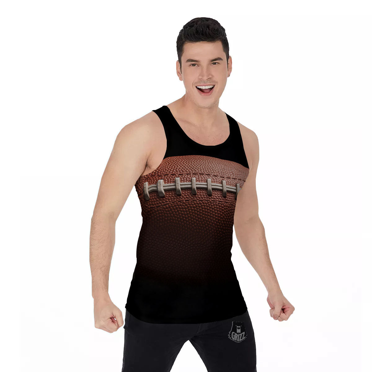 American Football Print Ball Men's Tank Top-grizzshop