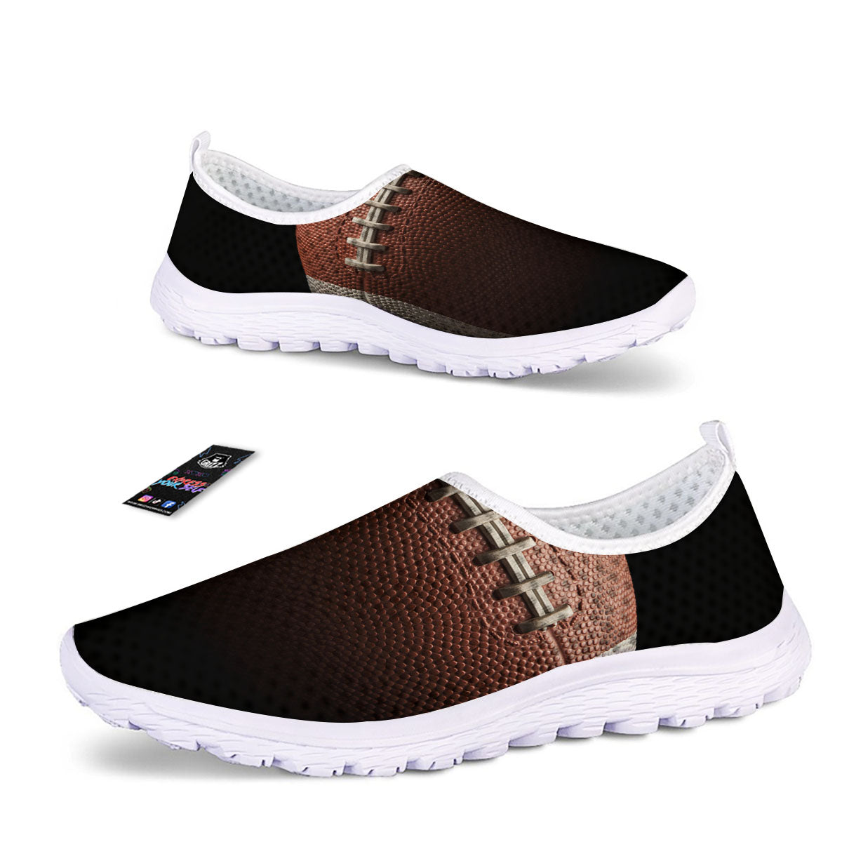 American Football Print Ball Nurse Shoes-grizzshop