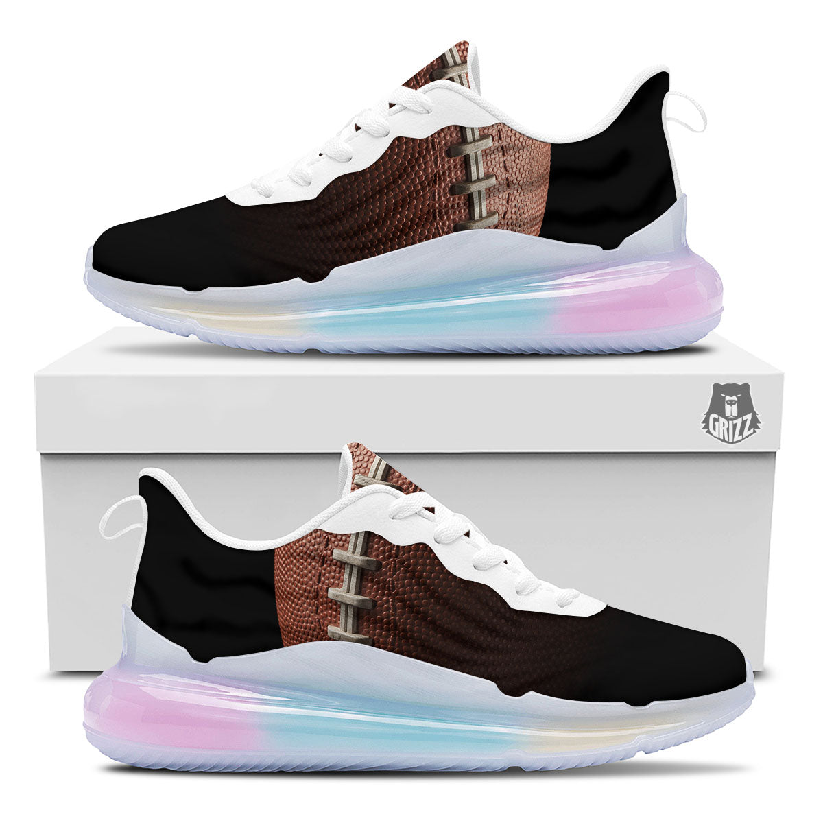 American Football Print Ball Running Sneakers-grizzshop
