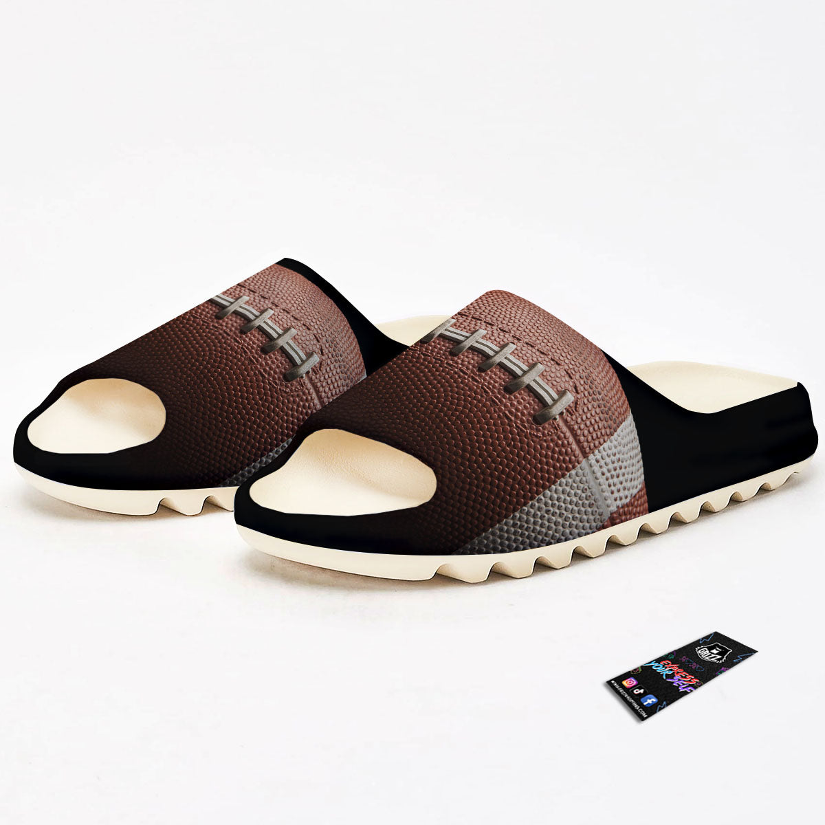 American Football Print Ball Sandals-grizzshop