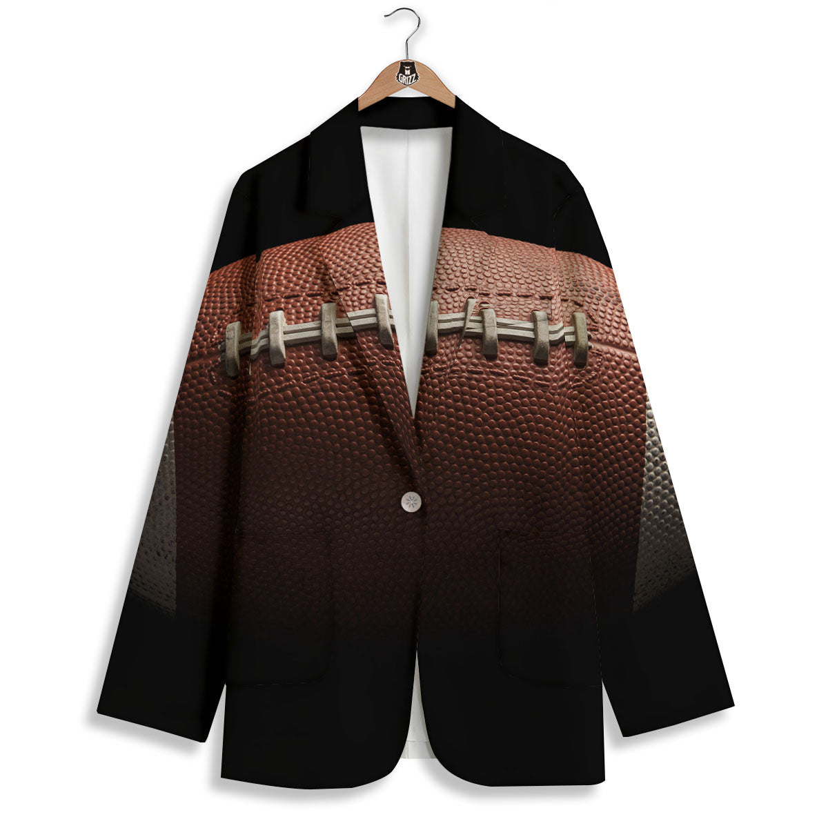 American Football Print Ball Women's Blazer-grizzshop