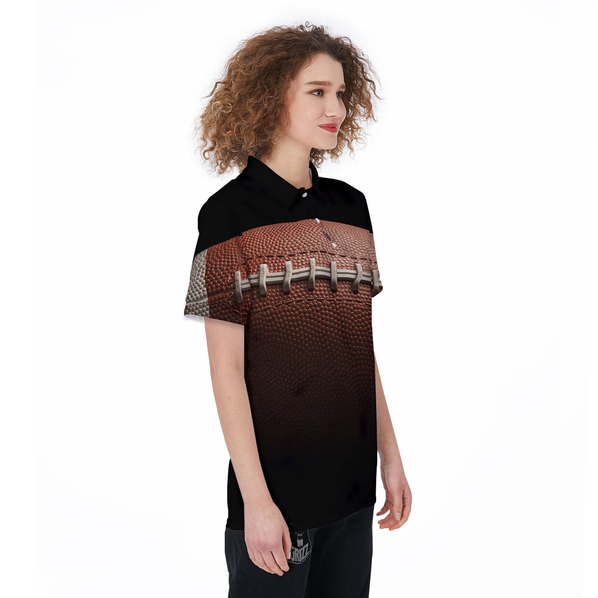 American Football Print Ball Women's Golf Shirts-grizzshop