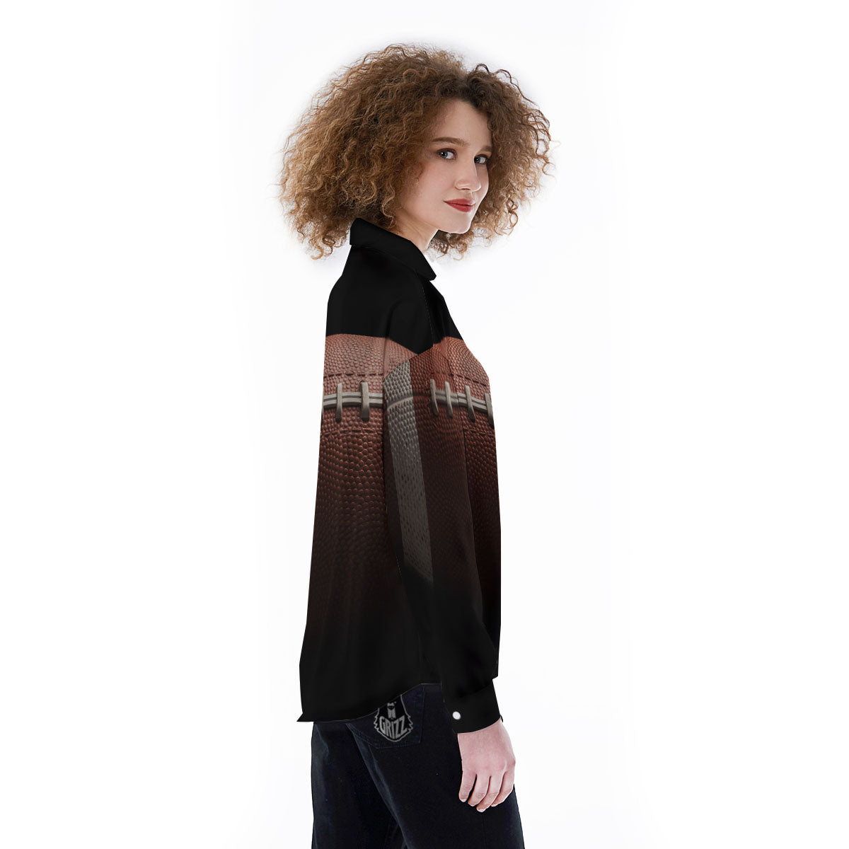 American Football Print Ball Women's Long Sleeve Shirts-grizzshop